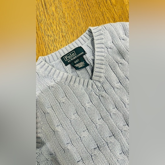 Polo Ralph Lauren Boys’ Cable Knit Sweater Vest, Size 4/4T, Light Blue - Picture 2 of 7